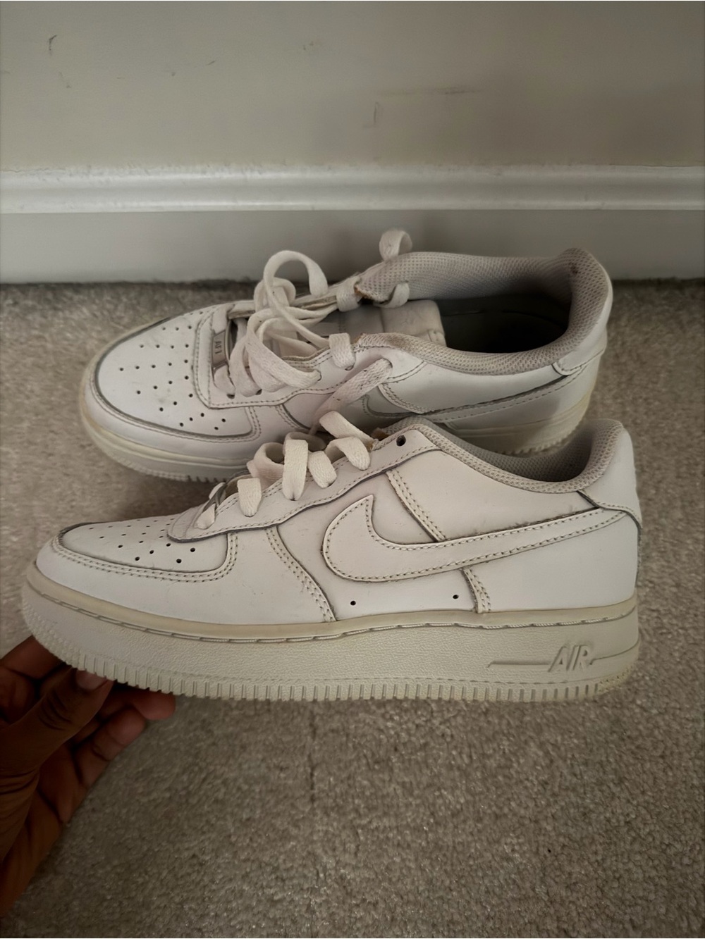Nike White Low-Top Leather Sneakers